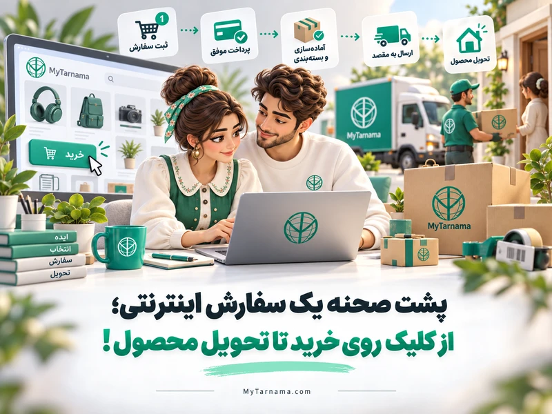 مسیر سفارش اینترنتی تا تحویل محصول