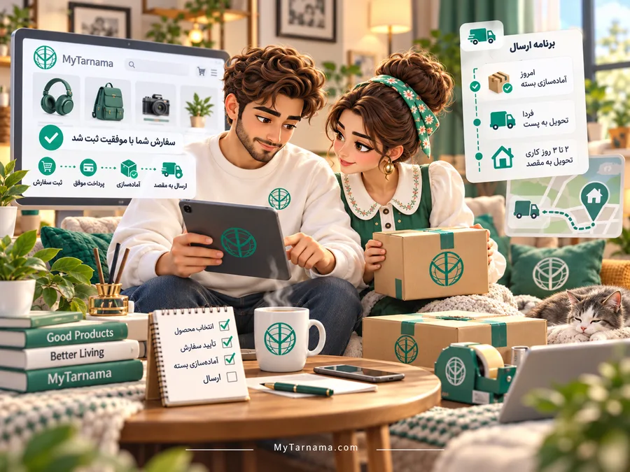 مراحل سفارش اینترنتی از خرید تا تحویل محصول