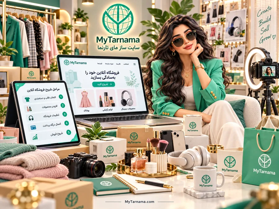 فروش اینترنتی پوشاک، لوازم آرایشی و محصولات دیجیتال