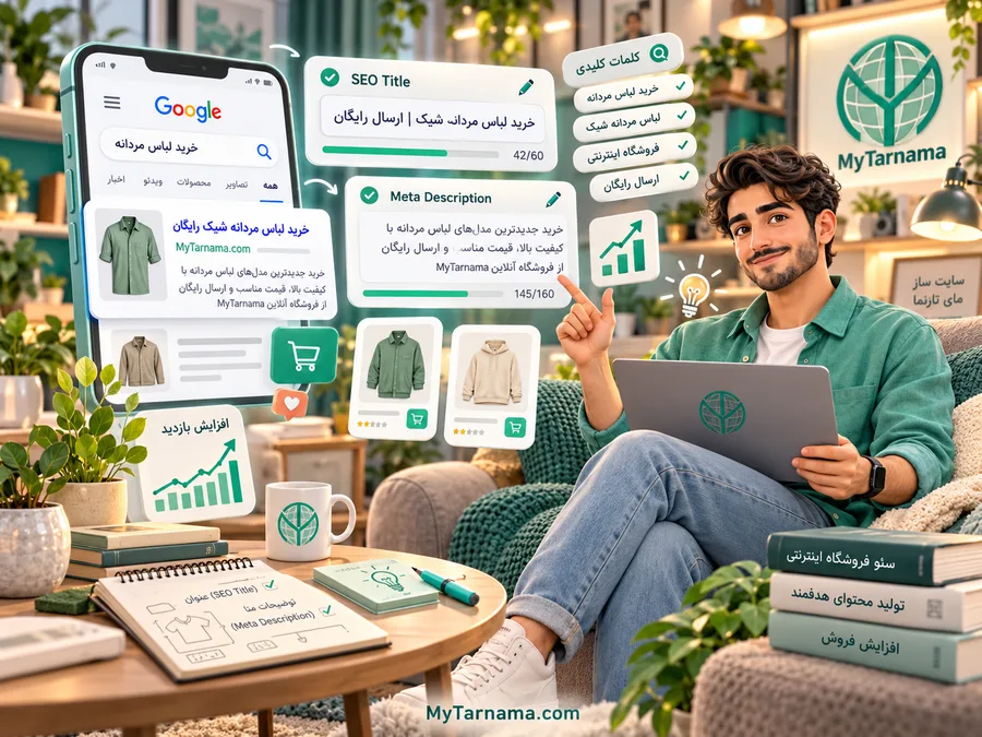 نوشتن عنوان سئو و توضیحات متا