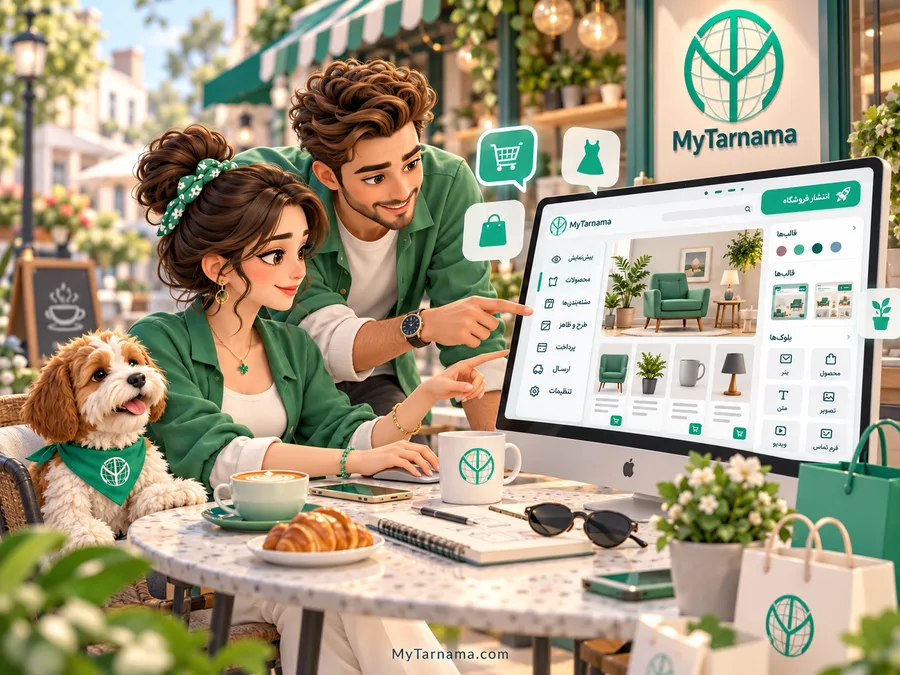 نمایی از پنل مدیریت فروشگاه اینترنتی بدون برنامهنویسی